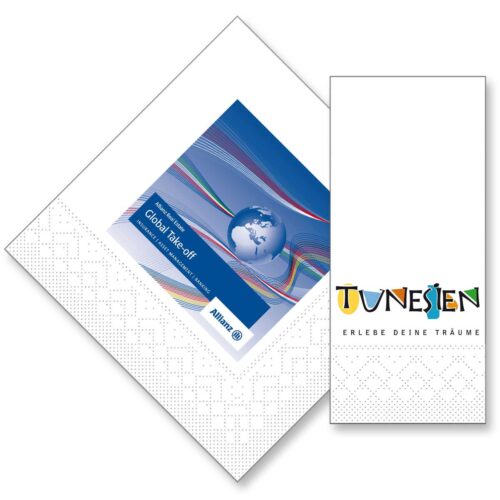Servietten aus Tissue mit Logo im Digitaldruck